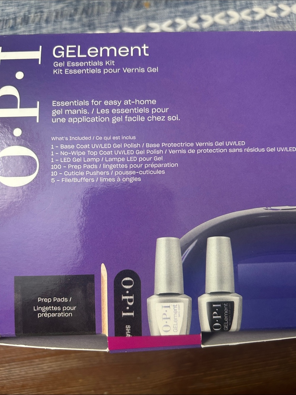 OPI Gel Essentials Kit with base and top coat and light curer